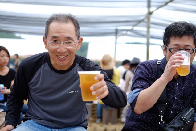 糸島のイベント常連の友人も乾杯！